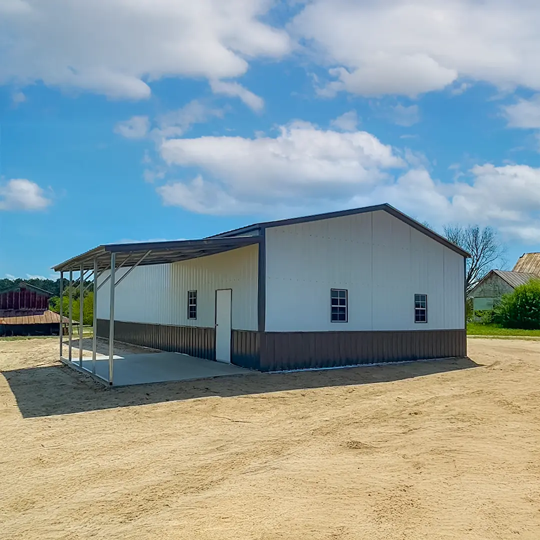 30x60x12 Metal Barn Front