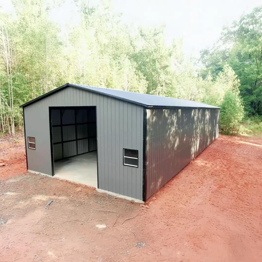 30x80x14 Metal Garage front