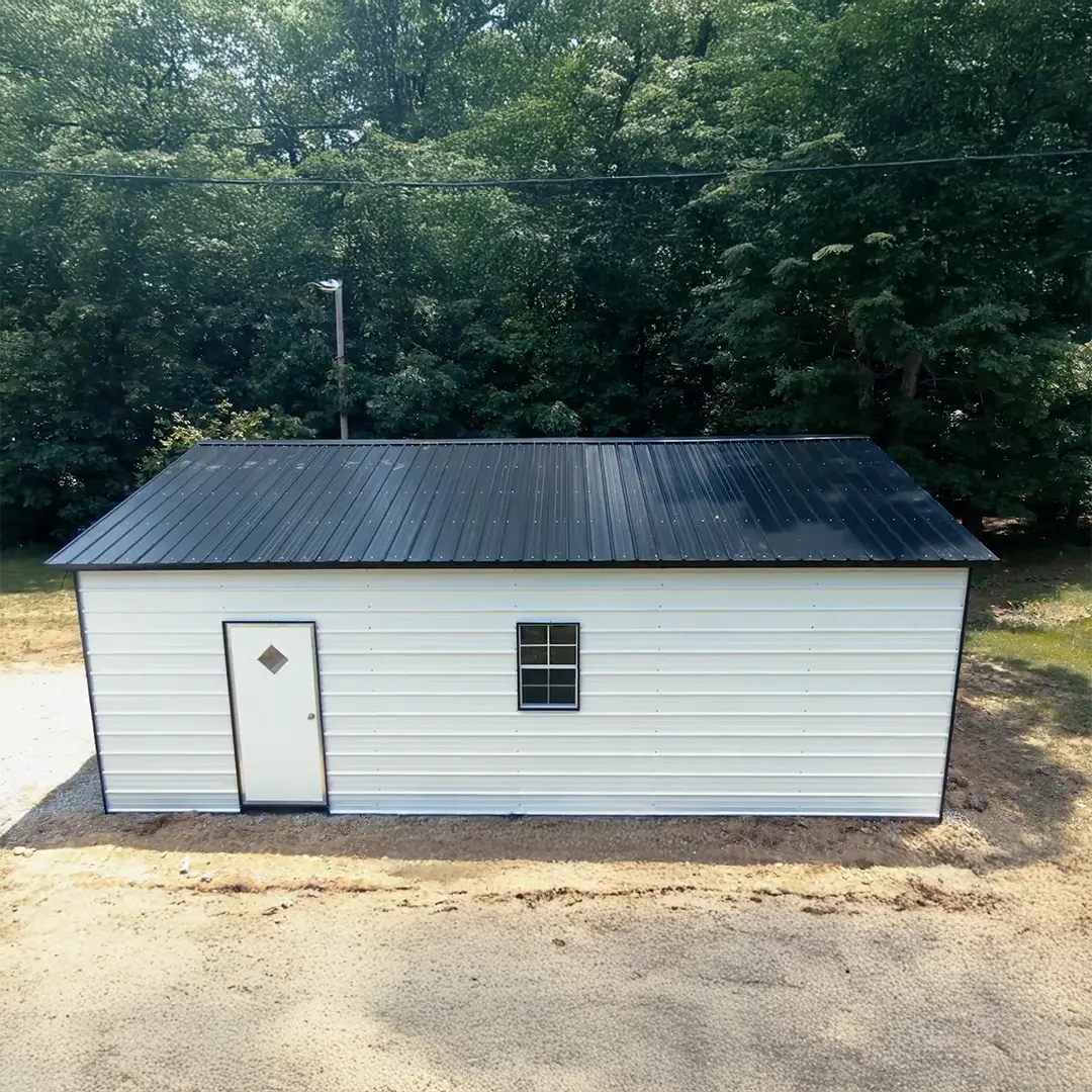 24x30x9 Metal Garage front right side
