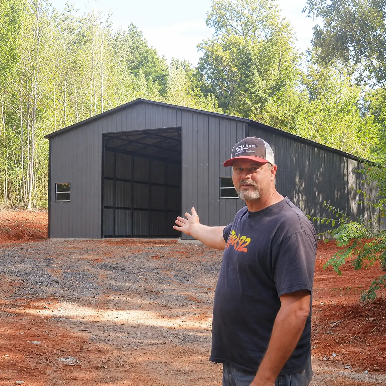 30x80x14 Metal Garage customer